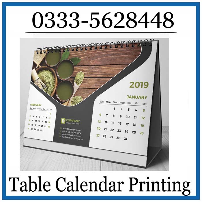 Table Calendar Printing